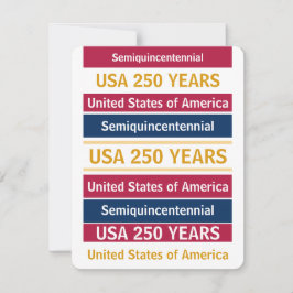4th of July 2026 USA 250 Years Semiquincentennial  出欠カード
