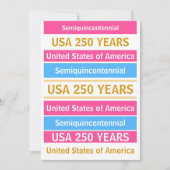 4th of July 2026 USA 250 Years Semiquincentennial  招待状 (正面)
