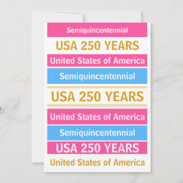 4th of July 2026 USA 250 Years Semiquincentennial  招待状