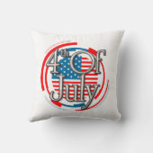 4th of July 250 Years Anniversary USA Bald Eagle クッション (裏面)