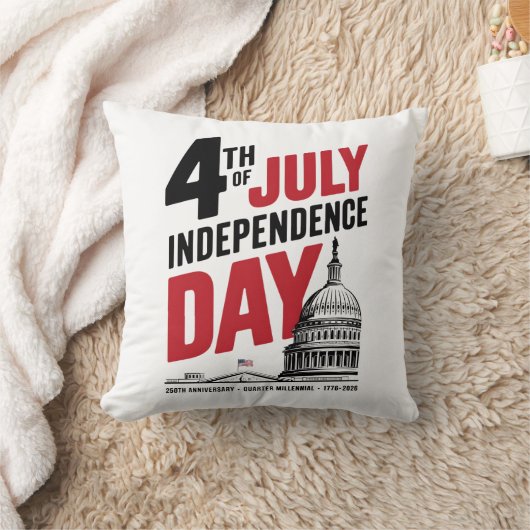 4th of July 250th Anniversary Independence Day クッション (ブランケット)