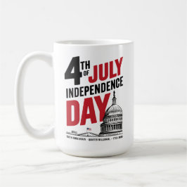 4th of July 250th Anniversary Independence Day コーヒーマグカップ