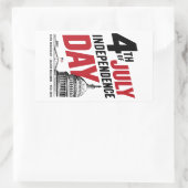 4th of July 250th Anniversary Independence Day 長方形シール (バッグ)