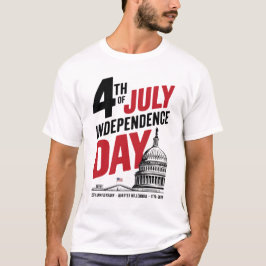 4th of July 250th Anniversary Independence Day Tシャツ