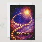 4th of July 50 Stars 250 Years USA BBQ Party 招待状 (正面)