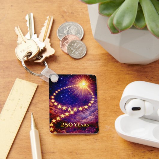 4th of July 50 Stars 250 Years USA Independence キーホルダー (デスク)