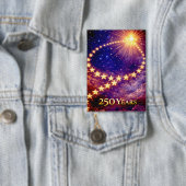 4th of July 50 Stars 250 Years USA Independence 缶バッジ (インサイチュ)