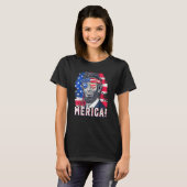 4th Of July Abraham Lincoln Sunglasses American Fl Tシャツ (正面フル)