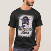 4th of July All American Mama Bleached Tees Messy  Tシャツ (正面)