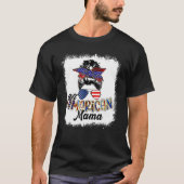 4th of July All American Mama Bleached Tees Messy  Tシャツ (正面)