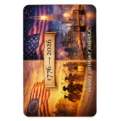 4th of July America 1776 - 2026 USA 250th Flexible マグネット (縦)
