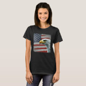4th of July American Bald Eagle Had On USA Flag Tシャツ (正面フル)