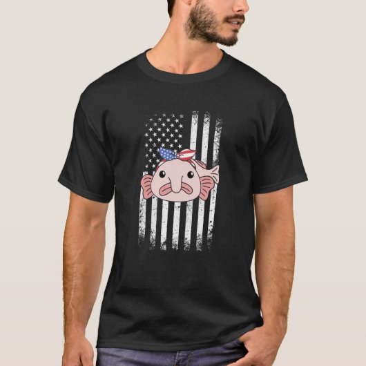 4th Of July American Blobfish For Kids Cute Usa Bl Tシャツ (正面)