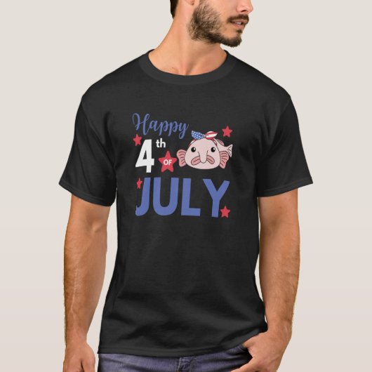 4th Of July American Blobfish For Kids Cute Usa Bl Tシャツ (正面)