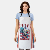 4th of July American Eagle Sublimation-61904 エプロン (着用した状態)