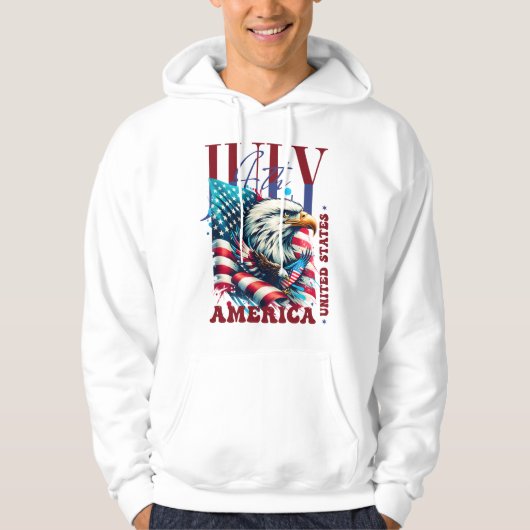 4th of July American Eagle Sublimation-61904 パーカ (正面)
