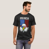 4th of July American Flag Bald Eagle Mullet 4th Ju Tシャツ (正面フル)