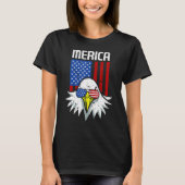 4th of July American Flag Bald Eagle Mullet 4th Ju Tシャツ (正面)