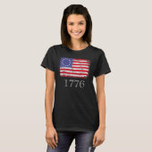 4th Of July American Flag Betsy Ross 1776 Men Wom Tシャツ (正面フル)