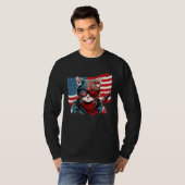 4th Of July American Flag Cat Military Kitten Tシャツ (正面フル)
