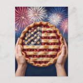 4th of July American Flag Crust on a Cherry Pie ポストカード (正面)