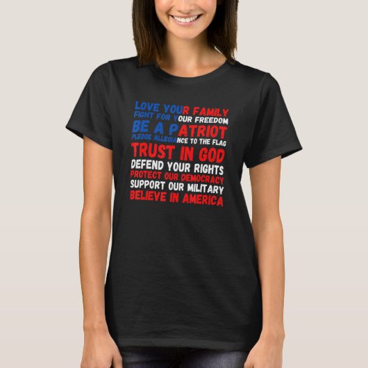 4th of July American Flag Patriotic 1776 Tシャツ (正面)