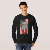 4th Of July American Flag Patriotic Eagle USA Cool Tシャツ (正面フル)