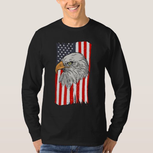 4th Of July American Flag Patriotic Eagle USA Cool Tシャツ (正面)