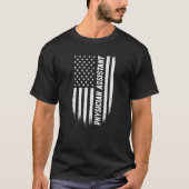 4th Of July American Flag Physician Assistant   Tシャツ (正面)