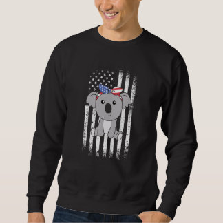 4th Of July American Koala For Kids Cute Usa Koala スウェットシャツ