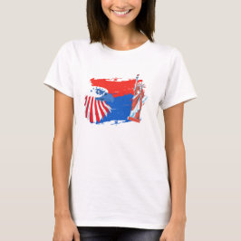 4th of July American Spirit Freedom Eagle Tシャツ