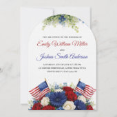4th of July American Wedding Arch Invitation 招待状 (正面)