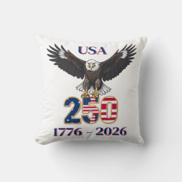 4th of July Anniversary 250 Years USA Bald Eagle クッション
