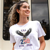4th of July Anniversary 250 Years USA Bald Eagle Tシャツ