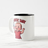 4th of July Baby Mug - Patriotic Baby Sip Cup ツートーンマグカップ (正面左)