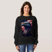 4th Of July Bald Eagle American US Flag Country 4t スウェットシャツ (正面フル)