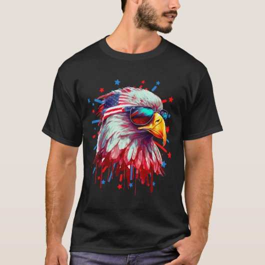 4th Of July Bald Eagle Tシャツ (正面)