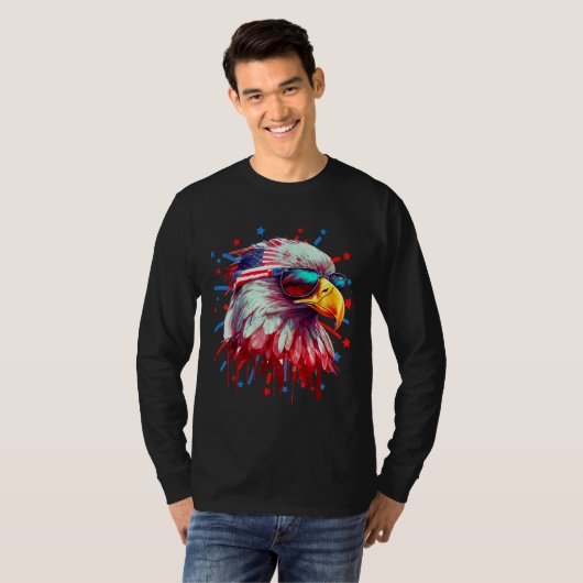 4th Of July Bald Eagle Tシャツ (正面フル)