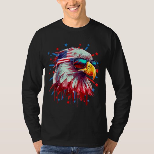 4th Of July Bald Eagle Tシャツ (正面)