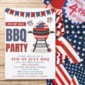 4th of July BBQ - Independence Day Party 招待状