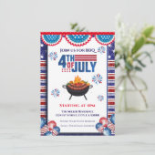 4th Of July BBQ Invitation, Party In USA Invite 招待状 (スタンド正面)