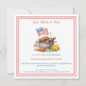 4th of July BBQ Invitation – Patriotic Backyard シーズンカード (正面)
