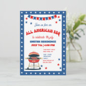 4th of July BBQ Party – ALL AMERICAN BBQ 招待状 (スタンド正面)