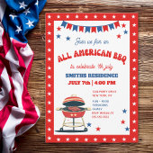 4th of July BBQ Party – ALL AMERICAN BBQ 招待状