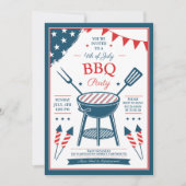 4th of July BBQ Party Invitation 招待状 (正面)