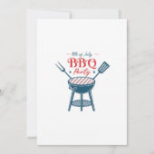 4th of July BBQ Party Invitation 招待状 (裏面)