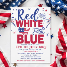 4th of July BBQ - Red, White, and Blue Celebration