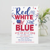 4th of July BBQ - Red, White, and Blue Celebration 招待状 (スタンド正面)