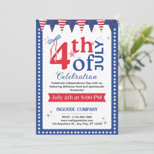 4th of July Block Party 招待状 (スタンド正面)