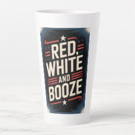 4th of July Booze Party | Red White and Booze カフェラテマグ